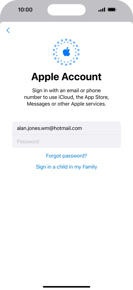 Press Password and key in the password for your Apple ID. Press Password and key in the password for your Apple ID.