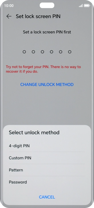 Press the required phone lock code and follow the instructions on the screen to create an additional phone lock code. Press the required phone lock code and follow the instructions on the screen to create an additional phone lock code.