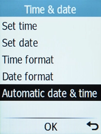 Select Automatic date & time.