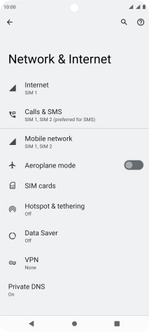 Press Mobile network.