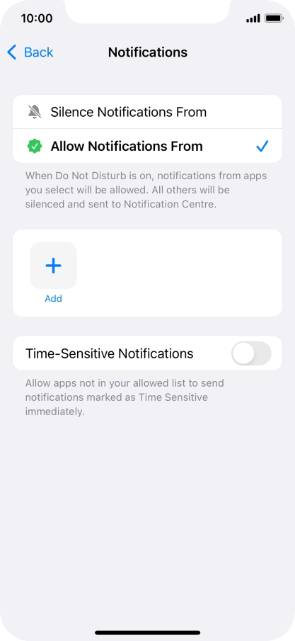 Press the indicator next to 