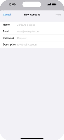 Press Name and key in the required sender name. Press Name and key in the required sender name.