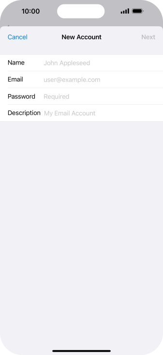 Press Name and key in the required sender name. Press Name and key in the required sender name.