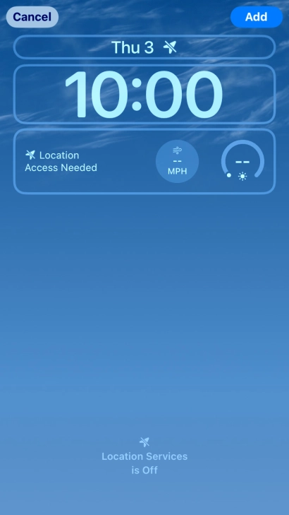 To customise the way the lock screen date is displayed, press the date widget and follow the instructions on the screen to select the required widget display mode.