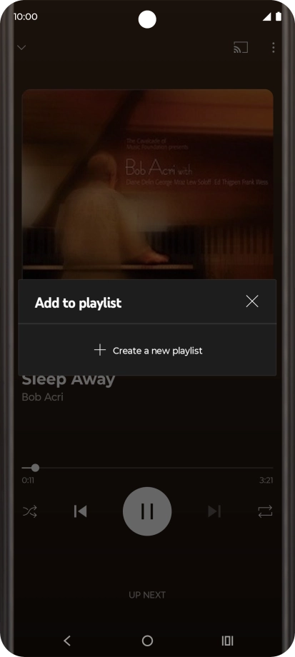 Press Create a new playlist. Press Create a new playlist.