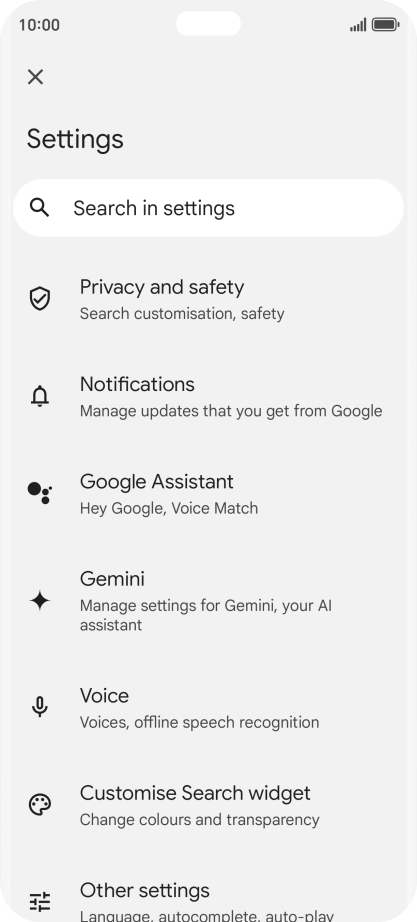 Press Google Assistant.