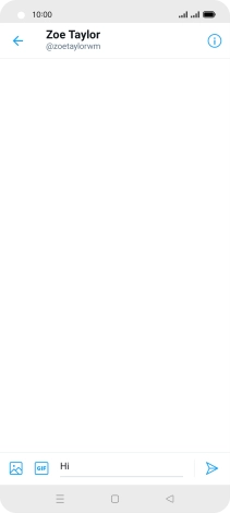 Write the required message and press the send icon.