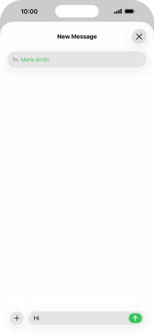 Press the send icon. Press the send icon.