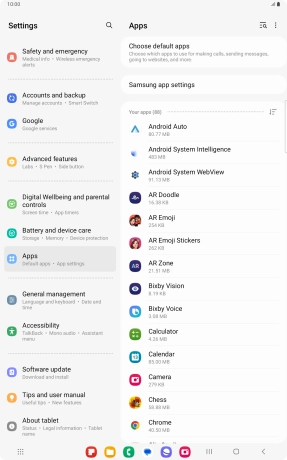 Press the required app. Press the required app.