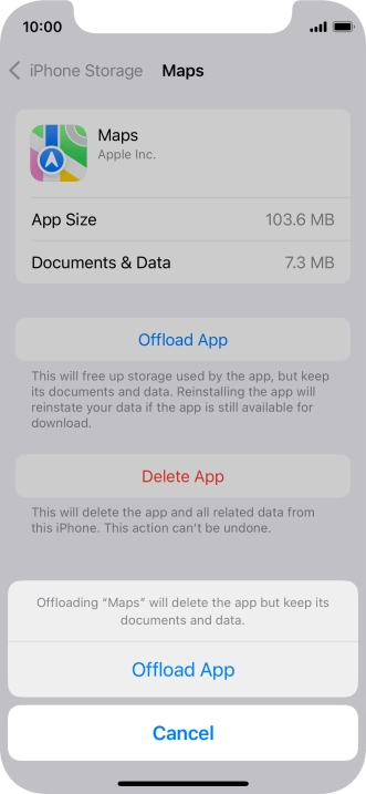 Press Offload App.