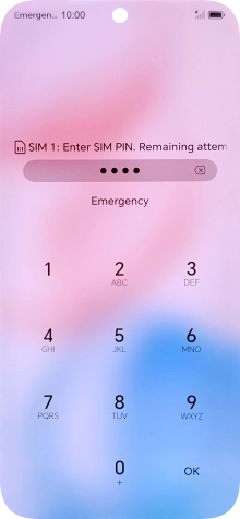 If your SIM is locked, key in your PIN and press OK. If your SIM is locked, key in your PIN and press OK.