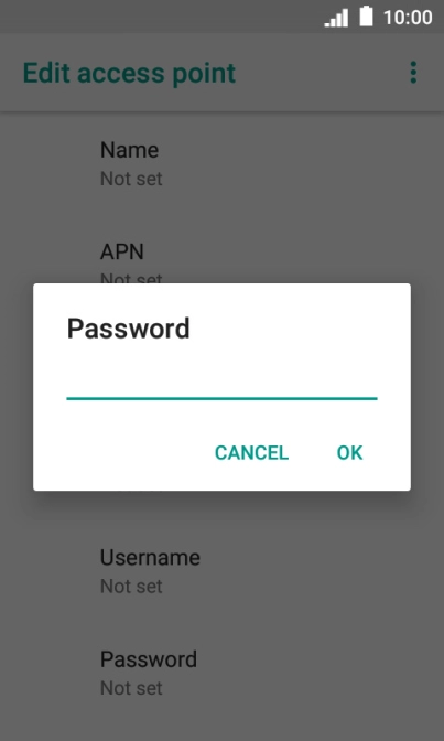 Key in wap and press OK. Key in wap and press OK.
