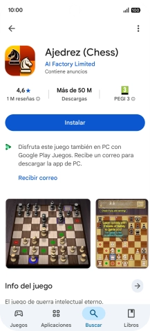 Pulsa Instalar y sigue las indicaciones de la pantalla para instalar la app.