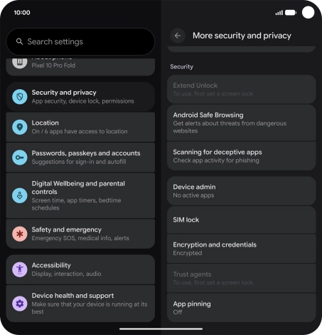 Press SIM lock.