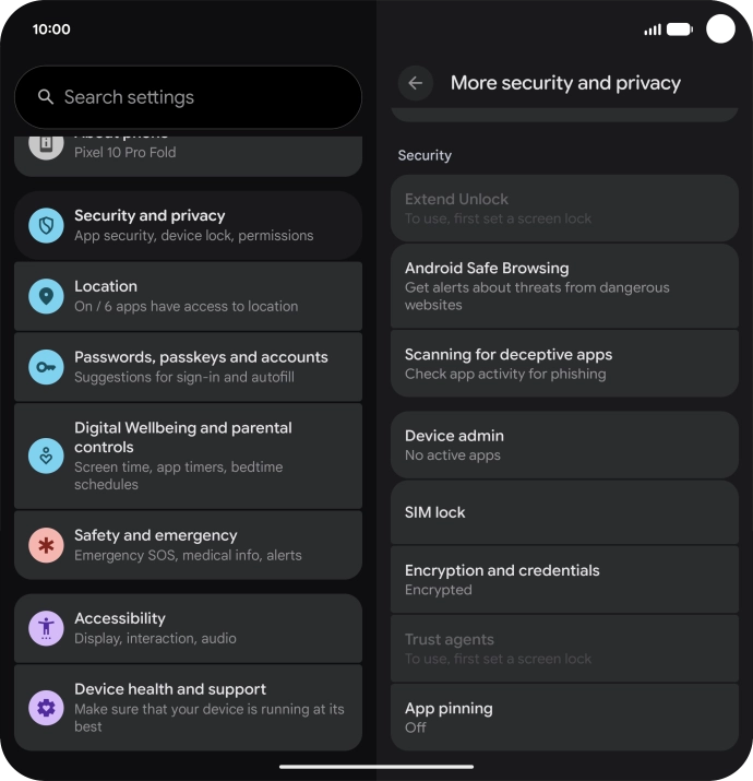 Press SIM lock.