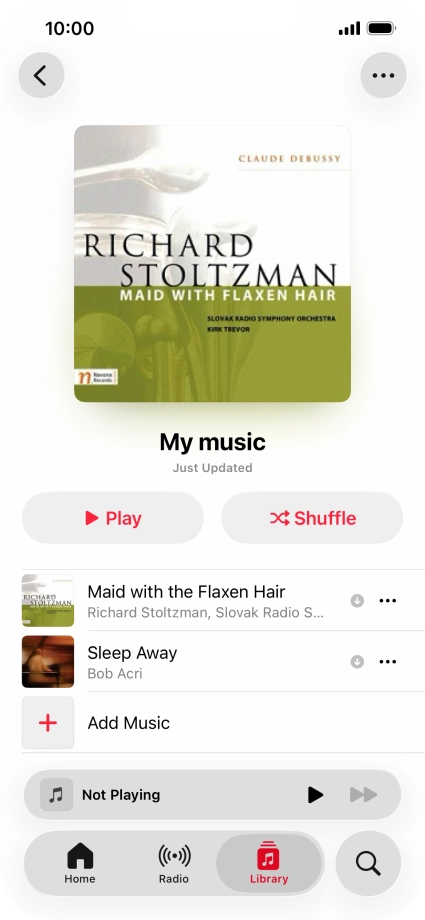 Go to the required category or playlist and press the required audio file. Go to the required category or playlist and press the required audio file.