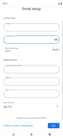 To turn on the function, press SELECT and follow the instructions on the screen to install the required certificate.