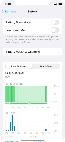 Press the indicator next to 