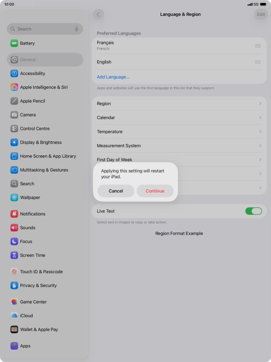Press Continue.