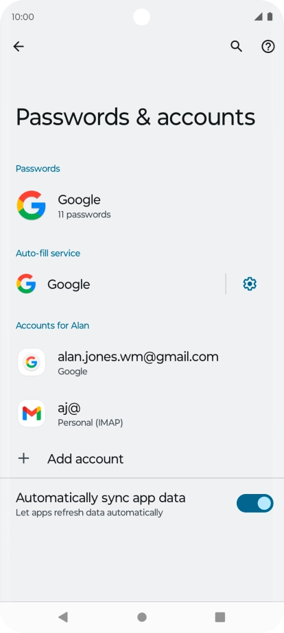 Press the indicator next to 