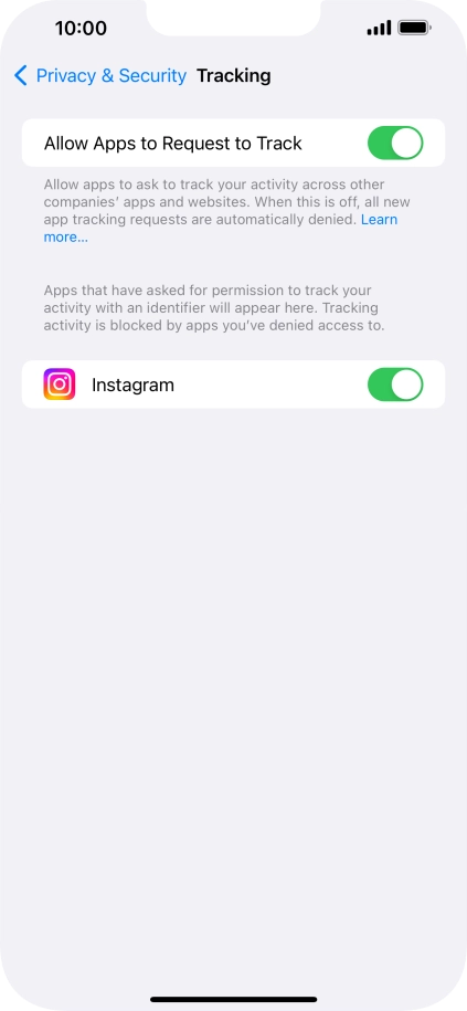 Press the indicator next to 