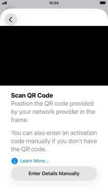 Place the QR code you've received inside the phone camera frame to scan the code.