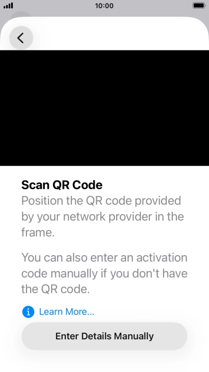 Place the QR code you've received inside the phone camera frame to scan the code.