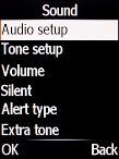 Select Tone setup.