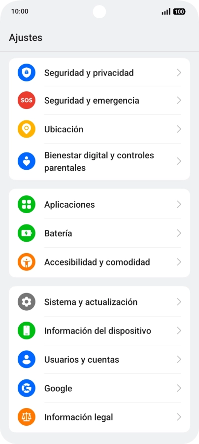 Pulsa Sistema y actualización.