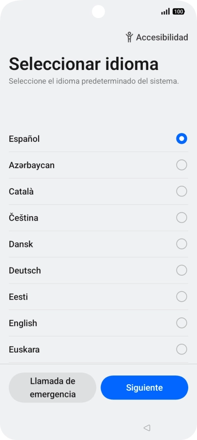 Pulsa el idioma deseado.