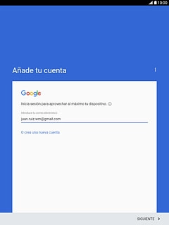Pulsa SIGUIENTE.Introduce la contraseña de tu cuenta de Google.