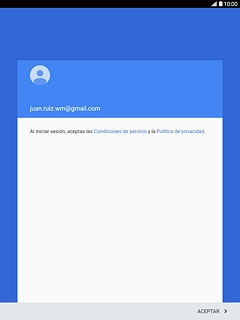 Pulsa ACEPTAR.Sigue las indicaciones de la pantalla para seleccionar los ajustes de tu cuenta de Google.