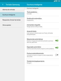 Pulsa Escritura inteligente.