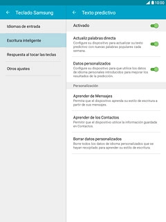 Pulsa Datos personalizados hasta que aparezca en la pantalla que la función está activada.
