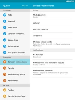 Pulsa Sonidos y notificaciones.