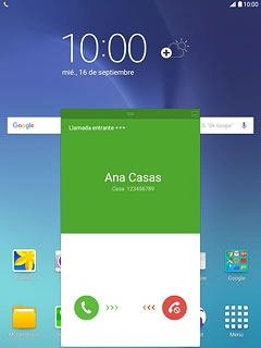 Pulsa el icono de responder llamadas y arrástralo hacia la derecha.