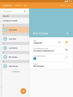 Pulsa el icono de nuevo contacto.