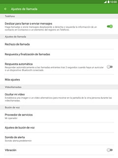 Pulsa Ajustes de buzón de voz.