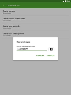 Introduce +34600132000 y pulsa HABILITAR.