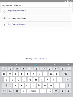 Introduce la dirección de la página web deseada y pulsa Ir.
