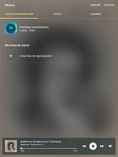 Pulsa LISTAS DE REPRODUCCIÓN.
