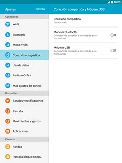 Pulsa Conexión compartida.