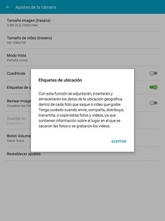 Si activas la función:Pulsa ACEPTAR.