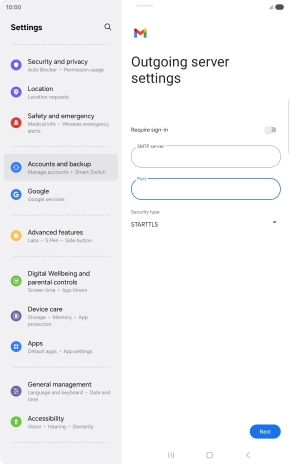 Press the drop down list below 