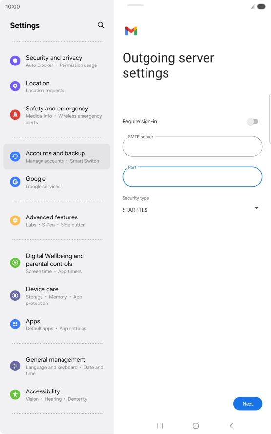 Press the drop down list below 