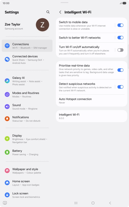 Press the indicator next to 