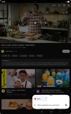 Follow the instructions on the screen to type or speak the required question for the video.