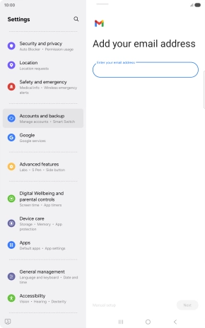 Press the field below 