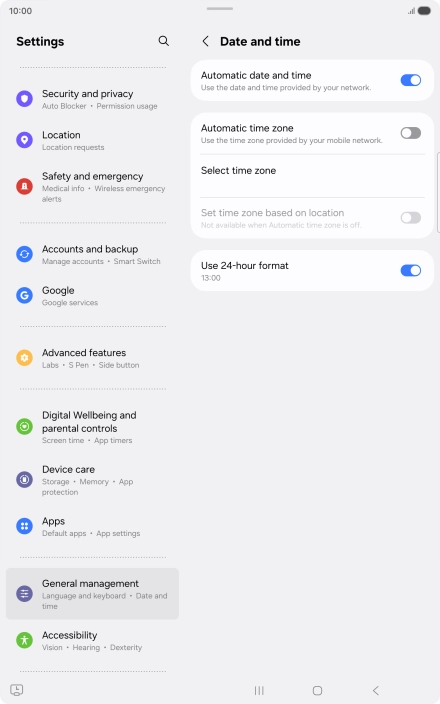 Press the indicator next to 