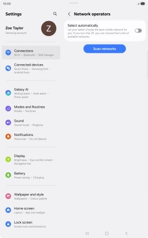 Press the indicator next to 
